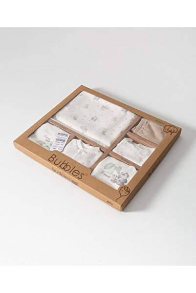 KapsülBebek 100% Organic Cotton 10-Piece Newborn Hospital Discharge Bodysuit Set – Patterned Baby Set 0-3 Months