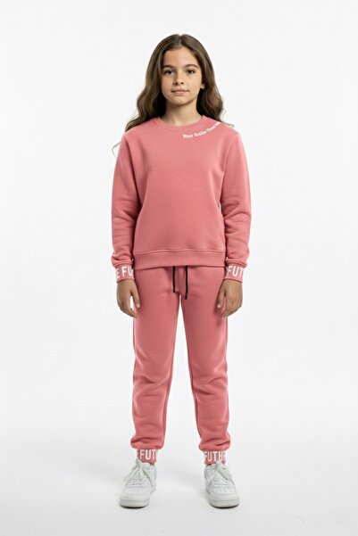 Mnk Baby&Kids Φούτερ για κορίτσια με στάμπα Fleece - 3 κλωστών MNK 416053   Σ...