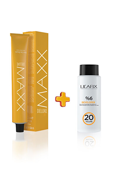 MAXX DELUXE Tüp Saç Boyası 60 ml - 20V Oksidan 6.0 Koyu Kumral