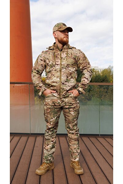 Lion camo Costum Softshell Suit with Insulated Wool Fighter Antivand si Hidrofug