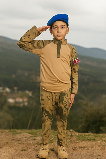 Ertekstekstil Çocuk Asker Jandarma Komando Kostümü