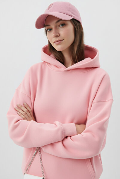 uyguntarz Unisex Yumuşak Dokulu Düz 3 İplik Oversize Sweatshirt – Sade ve Modern Görünüm