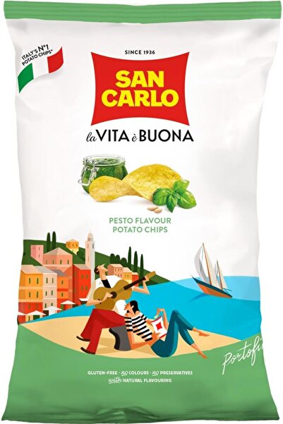 san carlo Pesto Flavour Potato Chips 50 g
