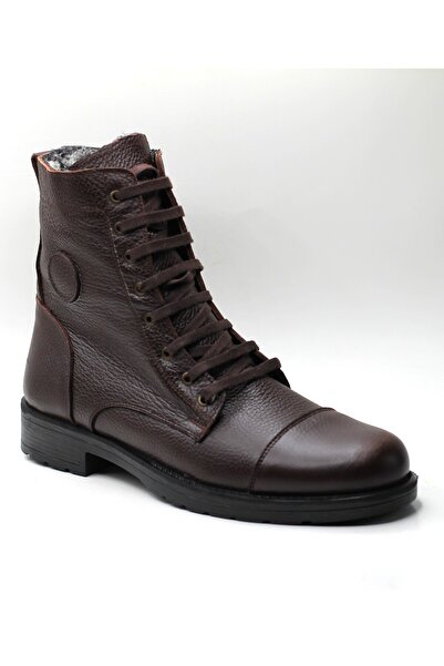 Yeşildaş ERKEK %100 HAKİKİ DERİ İÇİ KÜRKLÜ YANDAN FERMUARLI POSTAL