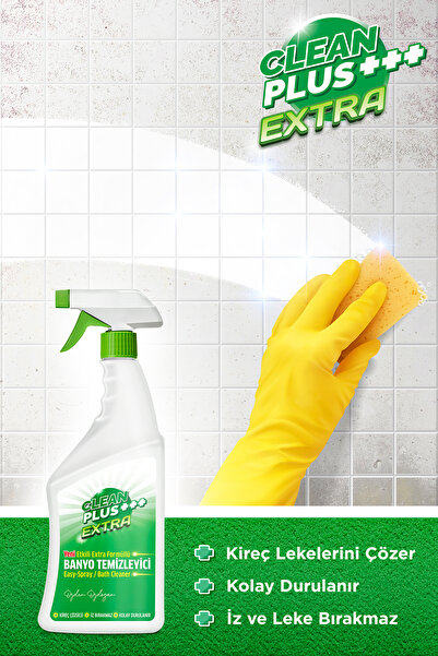 ÖZDEN ÖZDOĞAN Clean Plus+ Extra Kireç Çözücü Ultra Güçlü Banyo Temizleyici 750 ml