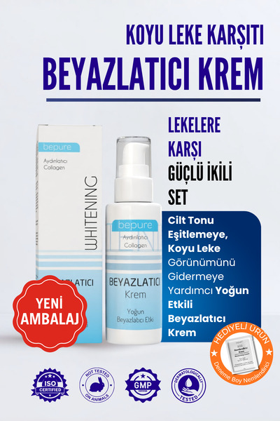 Bepure Beyazlatıcı Krem, Yüz, Vücut Ve Genital Bölge Için Leke Ve Kararma Gid...