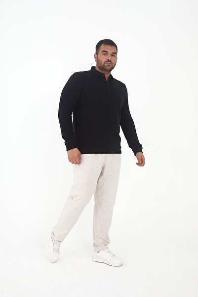 Maccali Ανδρικό μπλουζάκι με γιακά πόλο μεγάλου μεγέθους Winter Battal