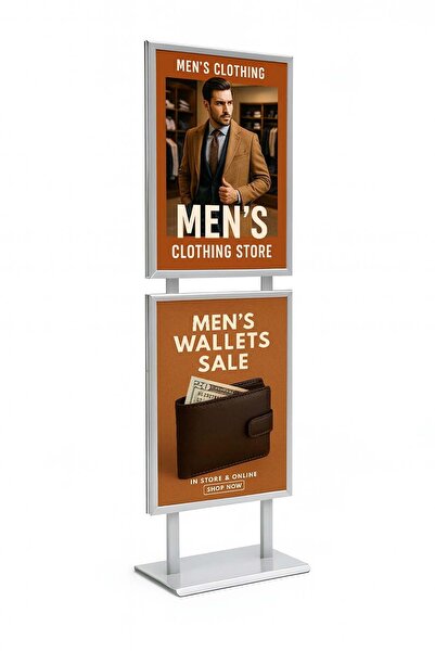 ÖzgürceSeç Sac Taban Kaldırım Reklam Panosu Ayaklı Poster Pano Çift Taraflı Ç...