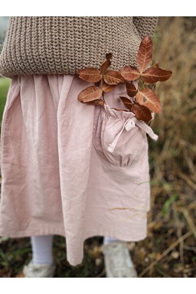 Cigit Skirt 4-12 Years Powder Pink