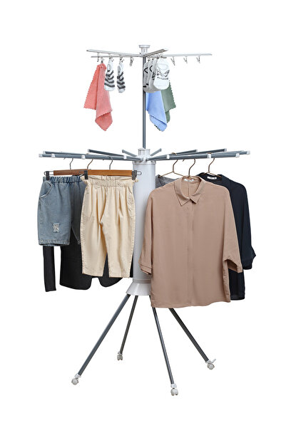 Lawazim Double Layer Rotating Octopus Clothes Drying Rack - 112x112x172cm