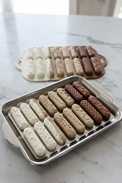 Kitchen Life 8 Different Stick Molds Silicone Chocolate Mold Set Multi-Purpose Baking Mold