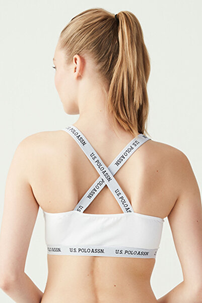 U.S. Polo Assn. Dámský bílý bustier s překříženými ramínky