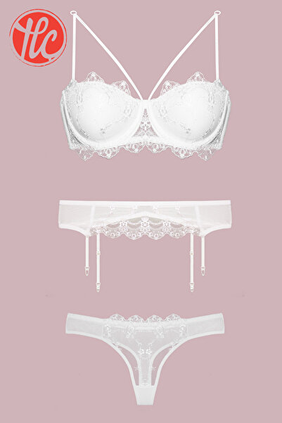 Nurteks Kadın Destekli Jartiyer Ve Çorap Sütyen Takım