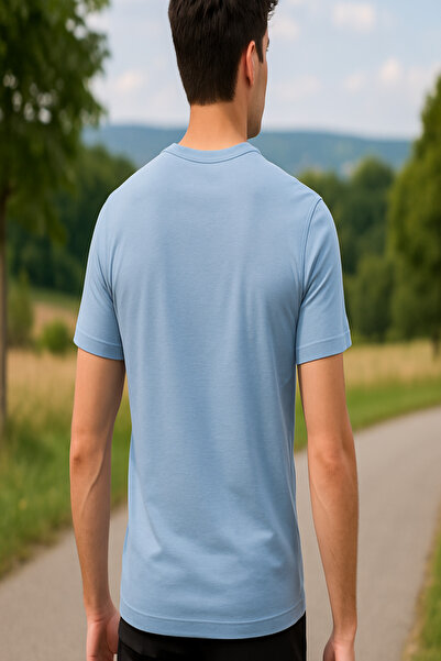 Maccali Ανδρικό κοντομάνικο καλοκαιρινό βαμβακερό μπλουζάκι Basic