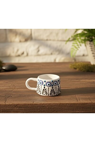 Artiser Evil Eye Decorated Ceramic Mug, Evil Eye Decorated Ceramic Mug, Handm...