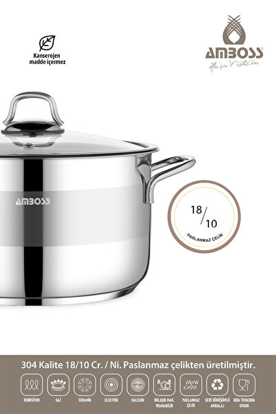 Amboss Mercury 11 Piece Stainless Steel Cookware Set - Compatible with Cookers, Pressure Pan Milk Jug