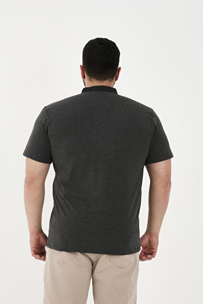 Maccali Short Sleeve Basic Summer Polo Neck T-Shirt Smoked