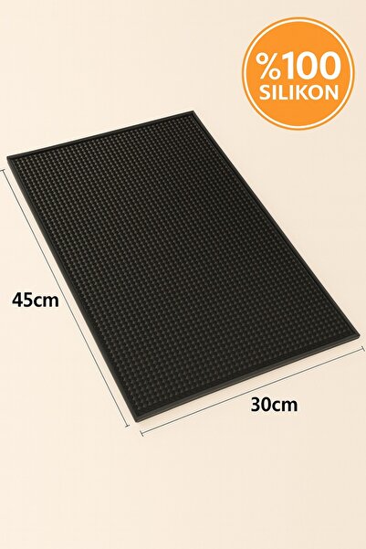 Siliconly Bar Mat 45x30 – %100 Silikon Kaymaz Tezgah Koruyucu – Mutfak / Bar