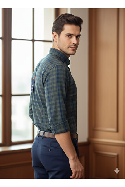 ELİTPARK GÖMLEK Güncüoğlu Long Sleeve Pocketed Winter Classic Men's Shirt