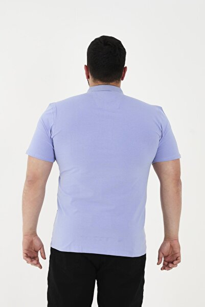 Maccali Ανδρικό Timeless Basic μακρύ μασίφ μπλουζάκι πόλο με γιακά με τσέπες Ice Blue