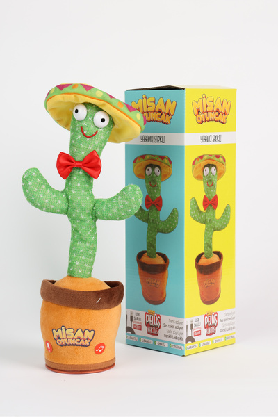 misan Kaktüs Oyuncak yabancı Konuşan Dans Eden Yabancı Müzikli Işıklı Ses Taklit Edebilen