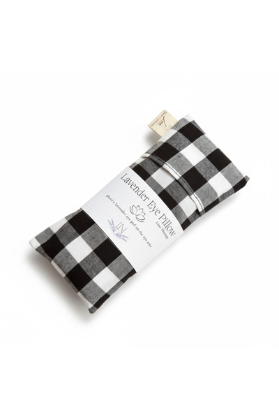 Işıldayan Kutular وسادة عين لافندر - أبيض وأسود - وسادة عين للتأمل واليوجا