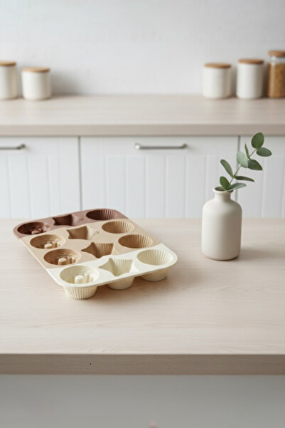 Kitchen Life 12-Piece Silicone Cupcake Mold Cake and Cookie Mold Set Multi-Purpose Baking Mold