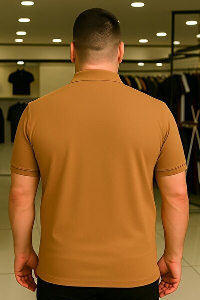 Maccali Ανδρικό μπλουζάκι Basic Camel Polo με τσέπες σε μεγάλο μέγεθος