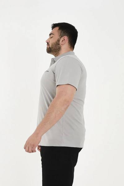 Maccali Men's 5 Pack Large Size Long Basic Polo Neck T-Shirt