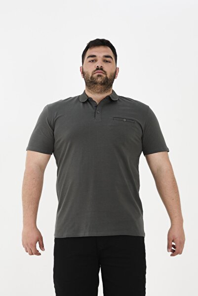 Maccali Ανδρικό μπλουζάκι Timeless Basic Long Plain Polo Collar με τσέπες καπνιστό