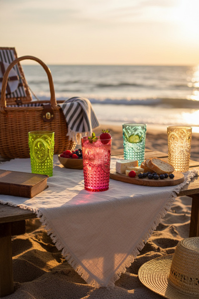 EWs Acrylic Colored 6-Piece Long Cup & Water Soft Drink Cup 750 ml (Not Large Size & Glass)