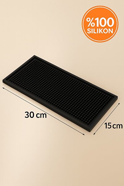 Siliconly Bar Mat 30x15 – %100 Silikon Kaymaz Tezgah Pedi – Bardak / Kafe / Bar
