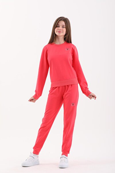 Piyera Set de trening pentru fete, cu mâneci lungi, elastic la capătul mâneci...