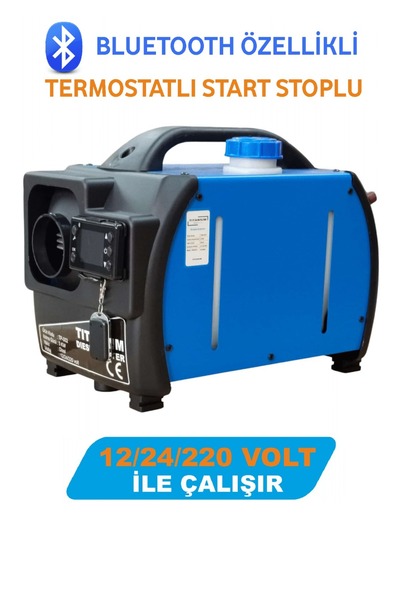 Titanium Çanta Tipi Webasto Dizel Isıtıcı Taşınabilir Bluetooth,lu 12/24/220 Volt