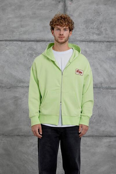 NOMARC Phosphorescent Green Nmrc Zippered Oversized Sweatshirt