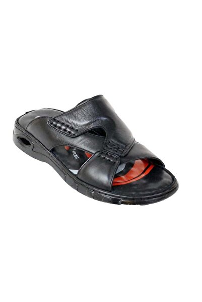 Forelli 40501-g Black Leather Men's Slippers