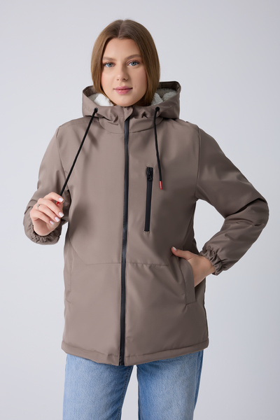 Montland Dámský zimní kabát, kabát a parka s kapucí a kapucí podšitý norkovou kožešinou