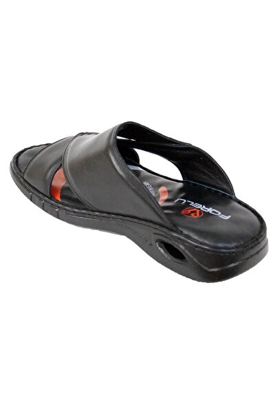 Forelli 40501-g Black Leather Men's Slippers