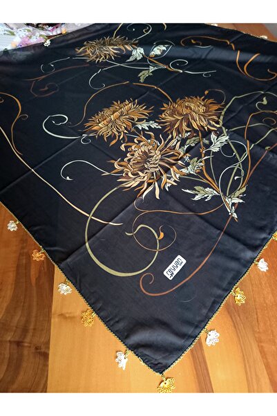 yörük tuhafiye Reyyan Writing - Handcrafted Needle Embroidered Writing, Needle Embroidered, Yemeni and Cheesecloth Scarf