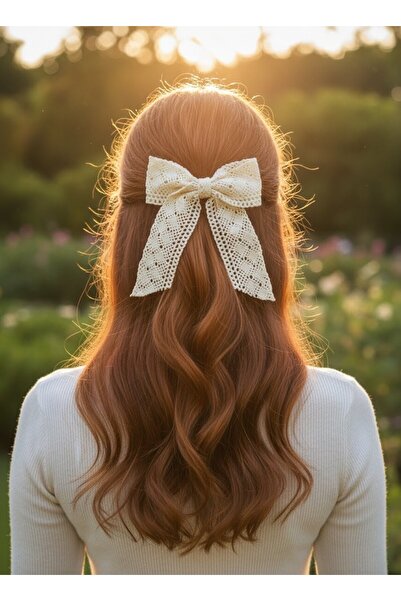 Toka Delisi Χειροποίητο ρομαντικό γυναικείο κλιπ μαλλιών με δαντέλα, αυτόματο...