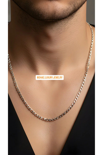 Shae Jewelry قلادة فيجورو سلسلة 1 ملم ستانلس ستيل 60 سم