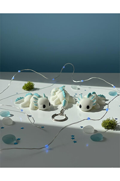 Nycruin3D سلسلة مفاتيح أكسالوت المتحركة 1 قطعة