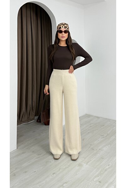 Leo Ferre Kadın Rahat Kalıp Triko pantolon 25701