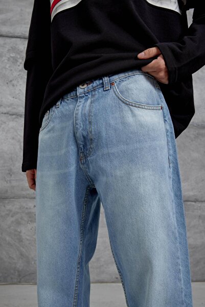 NOMARC 15951 Сині джинси-баггі з потертостями