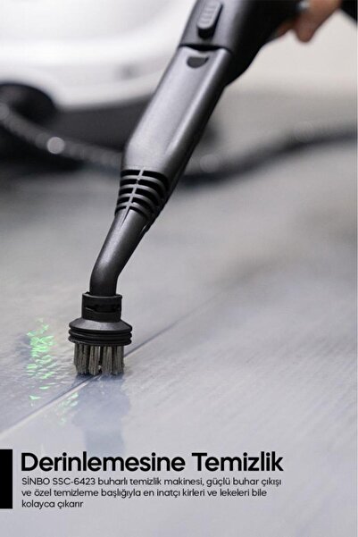 Sinbo SSC-6423 Çok Fonksiyonlu Buharlı Temizlik Makinası - Buharlı Temizleyici - SİYAH