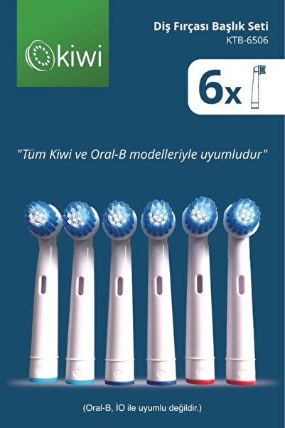 Kiwi Ktb-6506 6'lı Diş Fırçası Yedek Başlık Seti