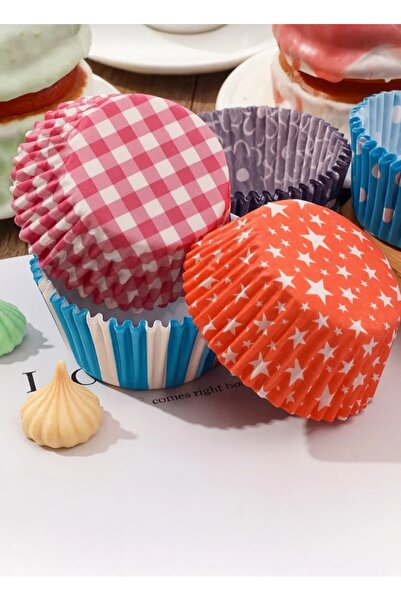 Acarlar Ticaret 100 Adet Kağıt Kek Kapsülü | Muffin Cupcake Kek Kapsülü | 100'lü Kağıt Kek Kalıbı