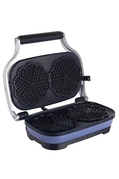 AKSU Vintage Çiftli Waffle Makinesi Mavi