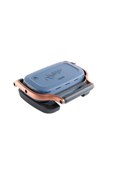 AKSU Vintage Çiftli Waffle Makinesi Mavi