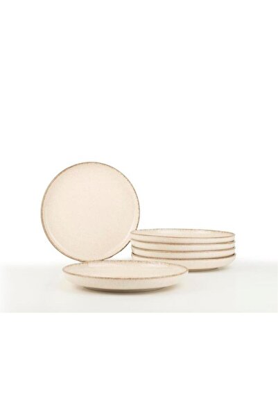 Kütahya Porselen Moderna 6 Parça 19 Cm Düz Tabak Tarçın